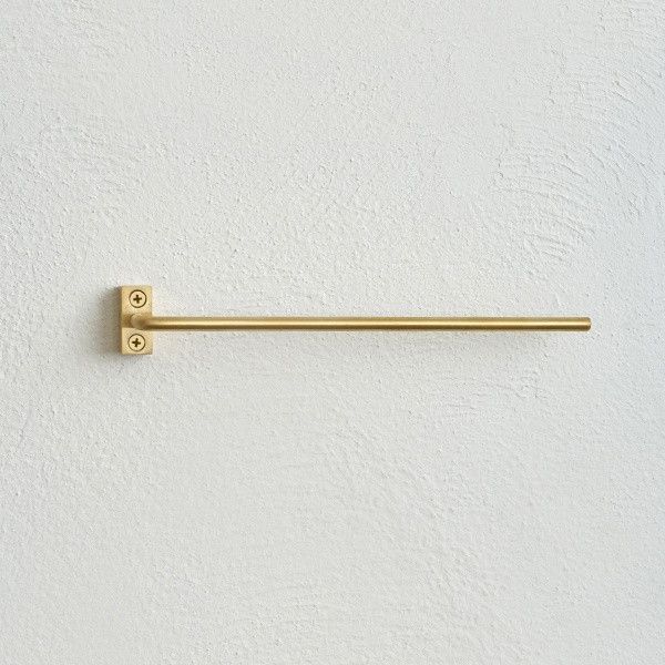 真鍮 タオルハンガー short ヴィンテージ風 ブラス ゴールド 洗面所 キッチン DIY タオル掛け タオルバー レール インテリア 88338