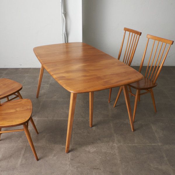 超レア アーコール grand windsor エクステンションテーブル Ercol 英国 ヴィンテージ 木製 エルム 拡張 ダイニングテーブル 77151