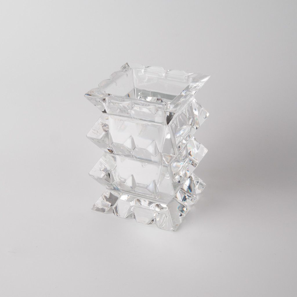 BACCARAT アルルカン フラワーベース クリスタルガラス 飾壺 スクエア