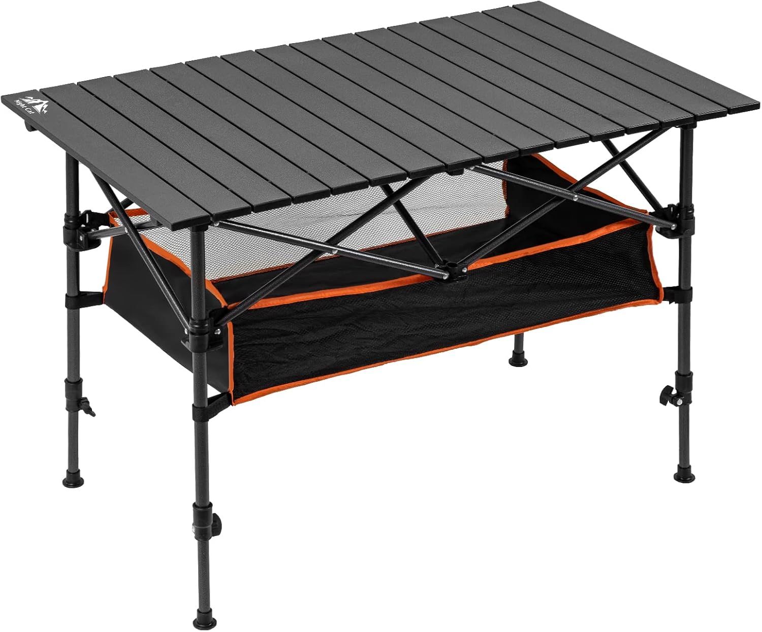 Night Cat アウトドアテーブル 高さ調整可能 キャンプテーブル アルミ ロールテーブル ポータブル 75kg耐荷重 95x55cm BBQ バーベキュー 組み立て簡単