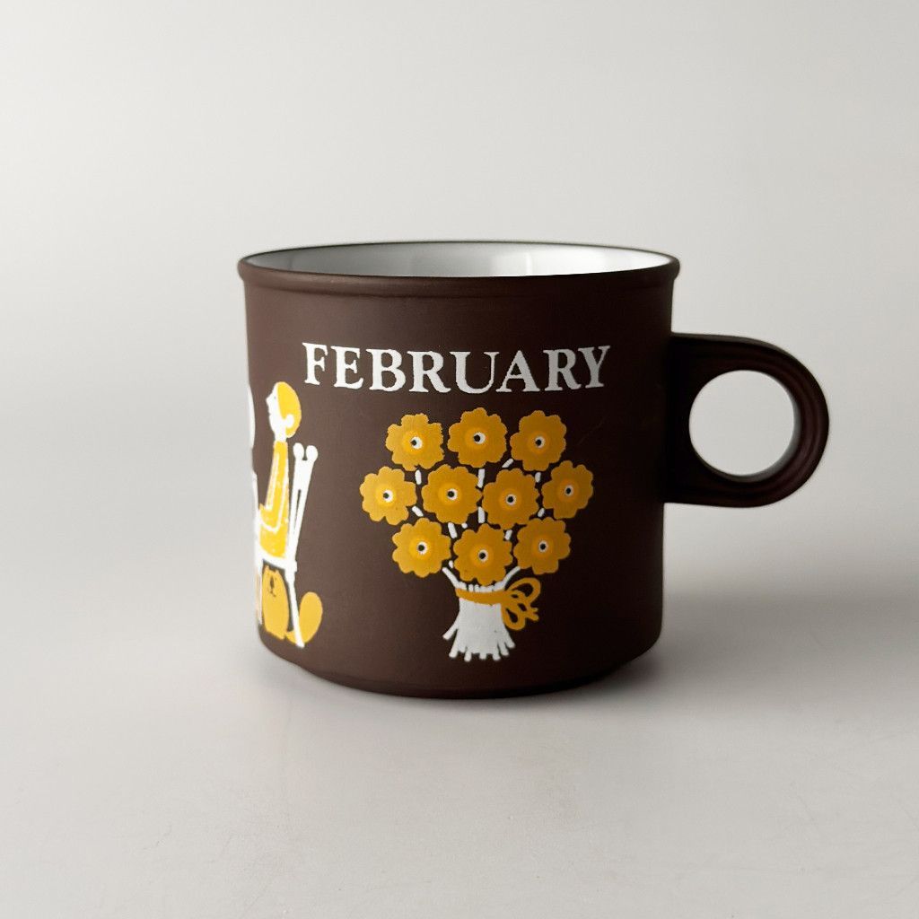 HORNSEA ホーンジー Love Mug ラブマグ マグカップ 英国 ヴィンテージ マンスリーマグ 2月 February 食器 陶器 91355