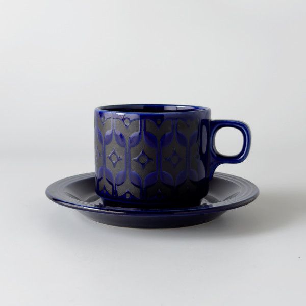 HORNSEA エアルーム ミッドナイトブルー カップ & ソーサー 英国 ヴィンテージ 食器 コーヒーカップ ホーンジー HEIRLOOM 93645