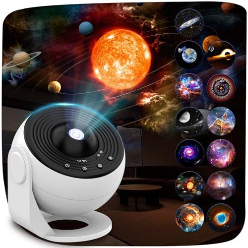 Galaxy Projector Pro 13 in 1 ホーム プラネタリウム ギャラクシー プロジェクター 寝室用 スタープロジェクター ギャラクシーライト タイマー付き 調節可能なフォーカス ナイトライト プロジェクター 子供 大人 部屋の装飾 国内発送