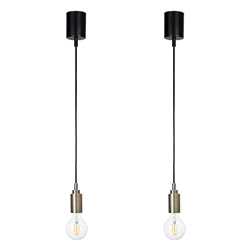 ペンダントライト ペンダント ソケット ライト 吊り下げ 照明器具 北欧 おしゃれ アンティーク E26 LED エジソン 電球 適合 引っ掛けシーリング ダクトレール 照明（引掛シーリングタイプ ２個） 国内発送