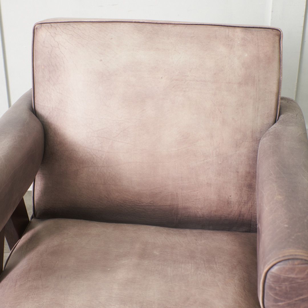 【！送料別！】 Pierre Jeanneret アームチェア 本革 1人掛け ヴィンテージ 椅子 イージーチェア ソファ ダイニングチェア モダン リプロダクト 95980 Pierre Jeanneret アームチェア 本革 1人掛け ヴィンテージ 椅子