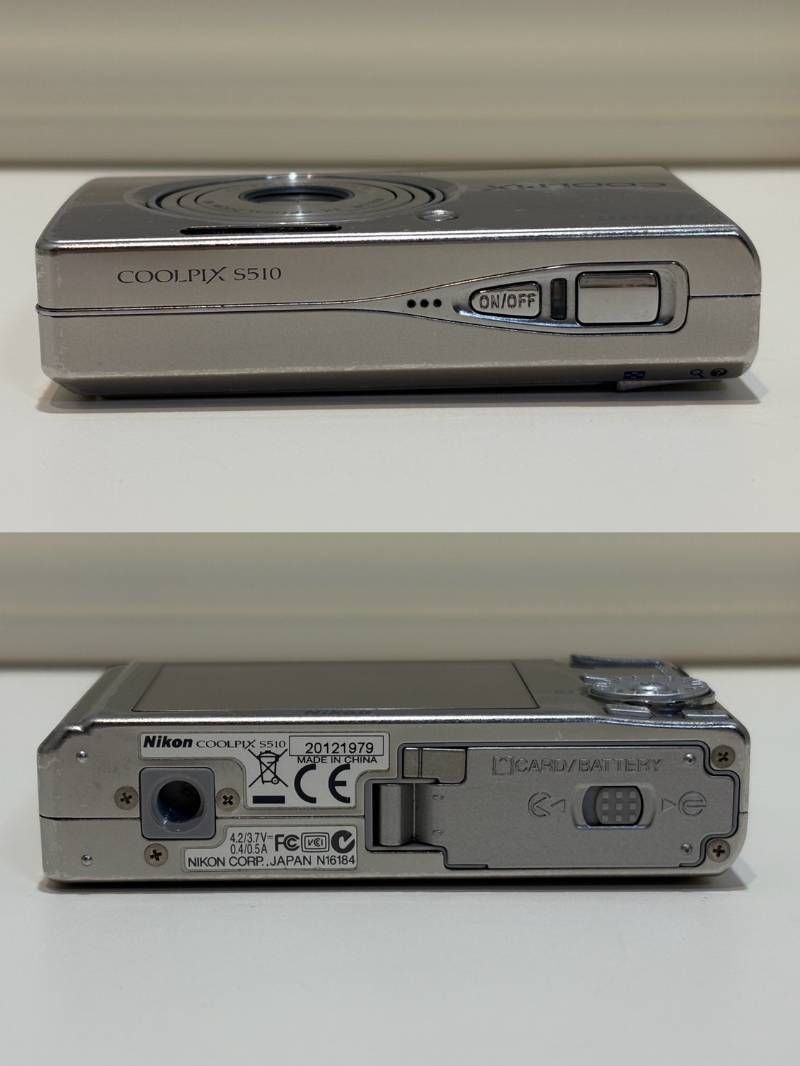 Nikon COOLPIX S510 デジカメ コンパクトデジタルカメラ シルバー 動作