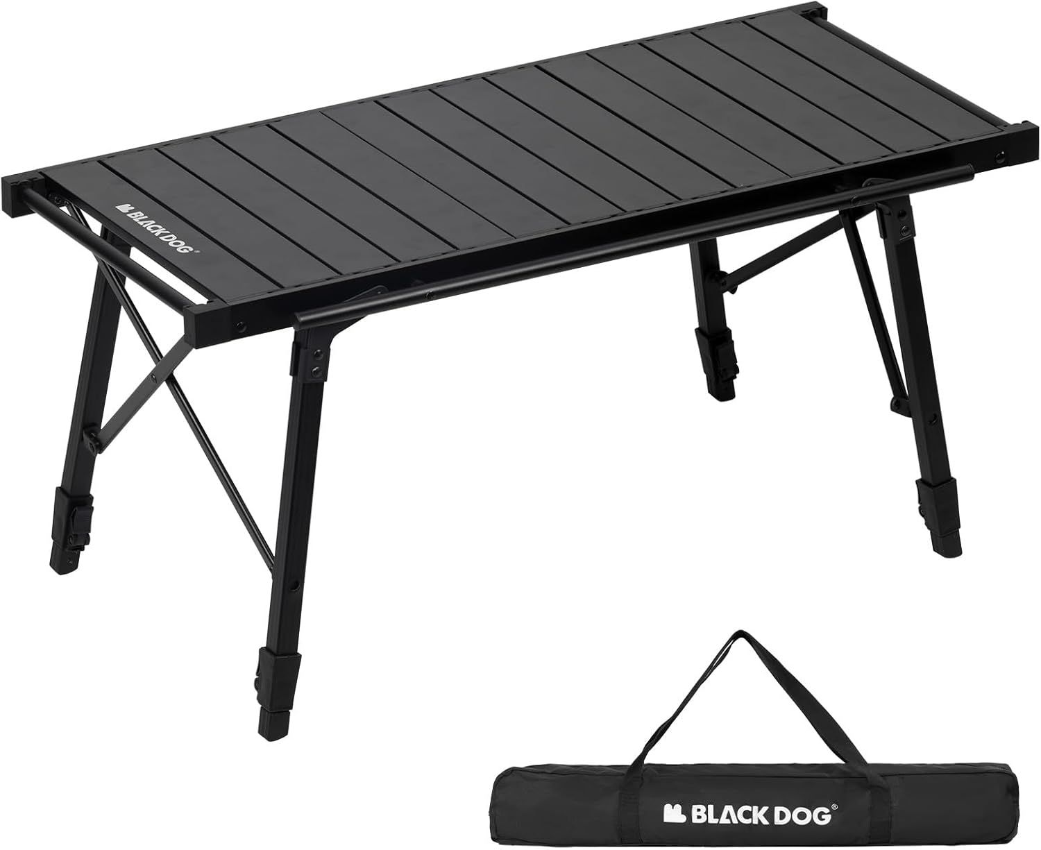 BLACK DOG IGTテーブル 折り畳み式 軽量アルミ製 高さ調節可能 120kg耐
