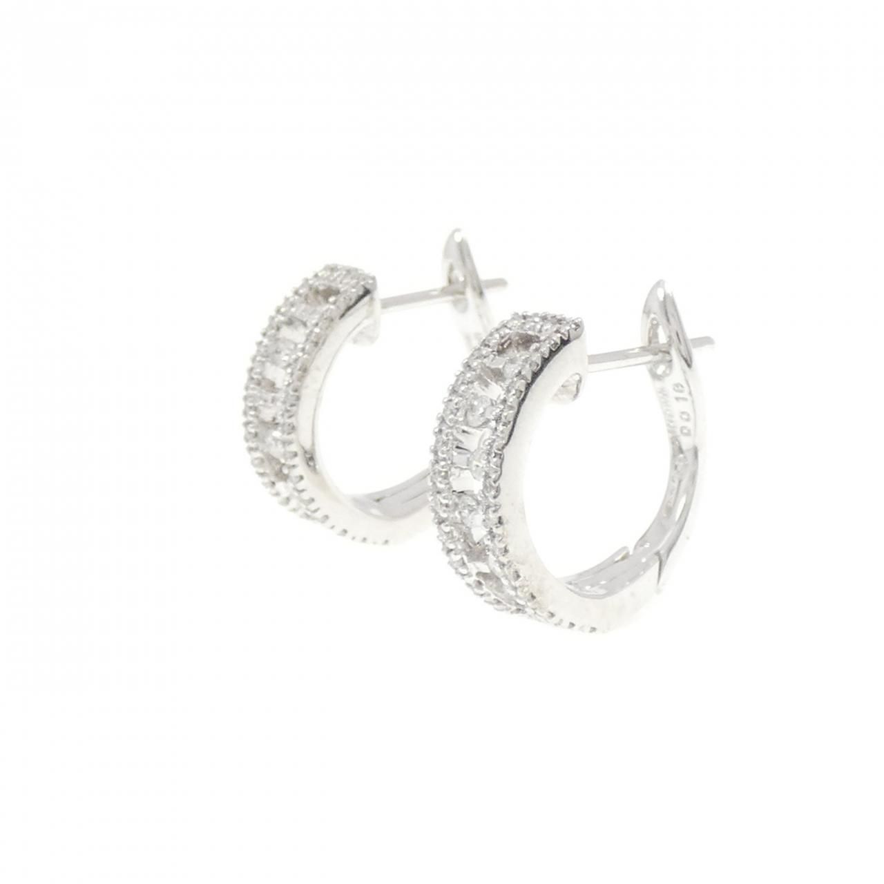K18WG ダイヤモンド ピアス 0.36CT