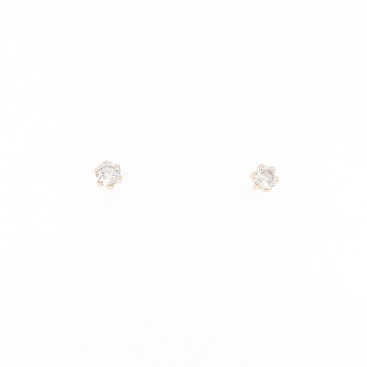 K18PG ダイヤモンド ピアス 0.10CT