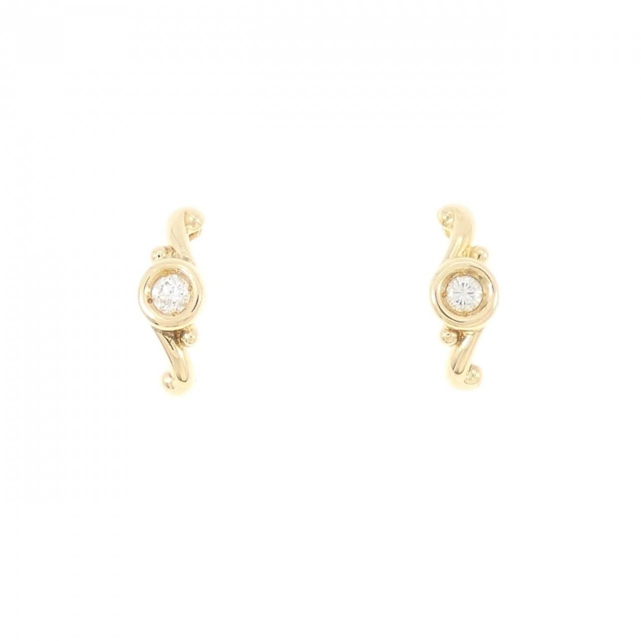K18YG ダイヤモンド ピアス 0.06CT
