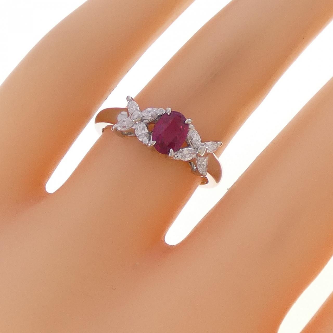 PT900 ルビー リング 0.47CT - メルカリ