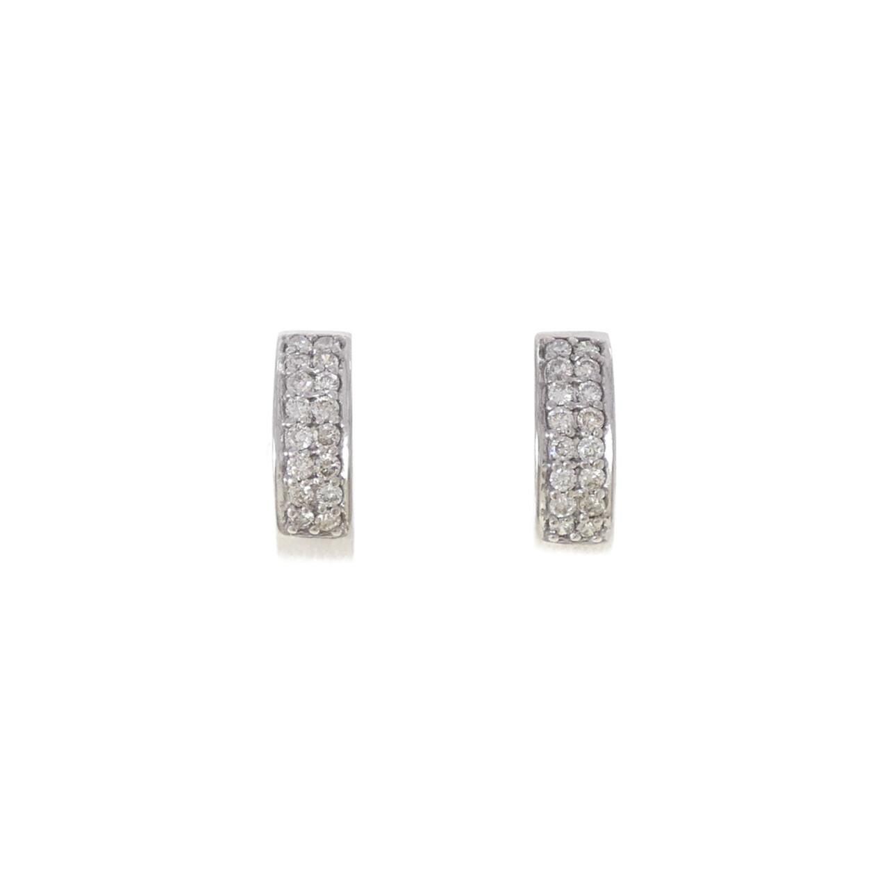 K18WG ダイヤモンド ピアス 0.30CT