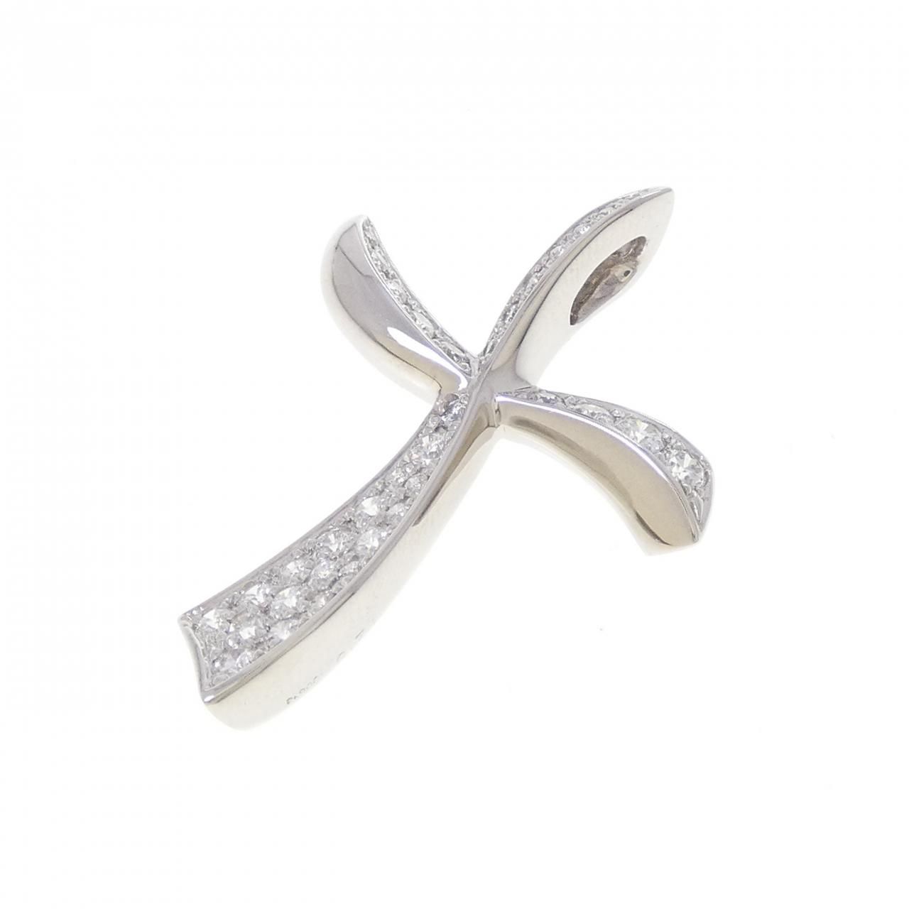 PT900 クロス ダイヤモンド ペンダント 0.71CT