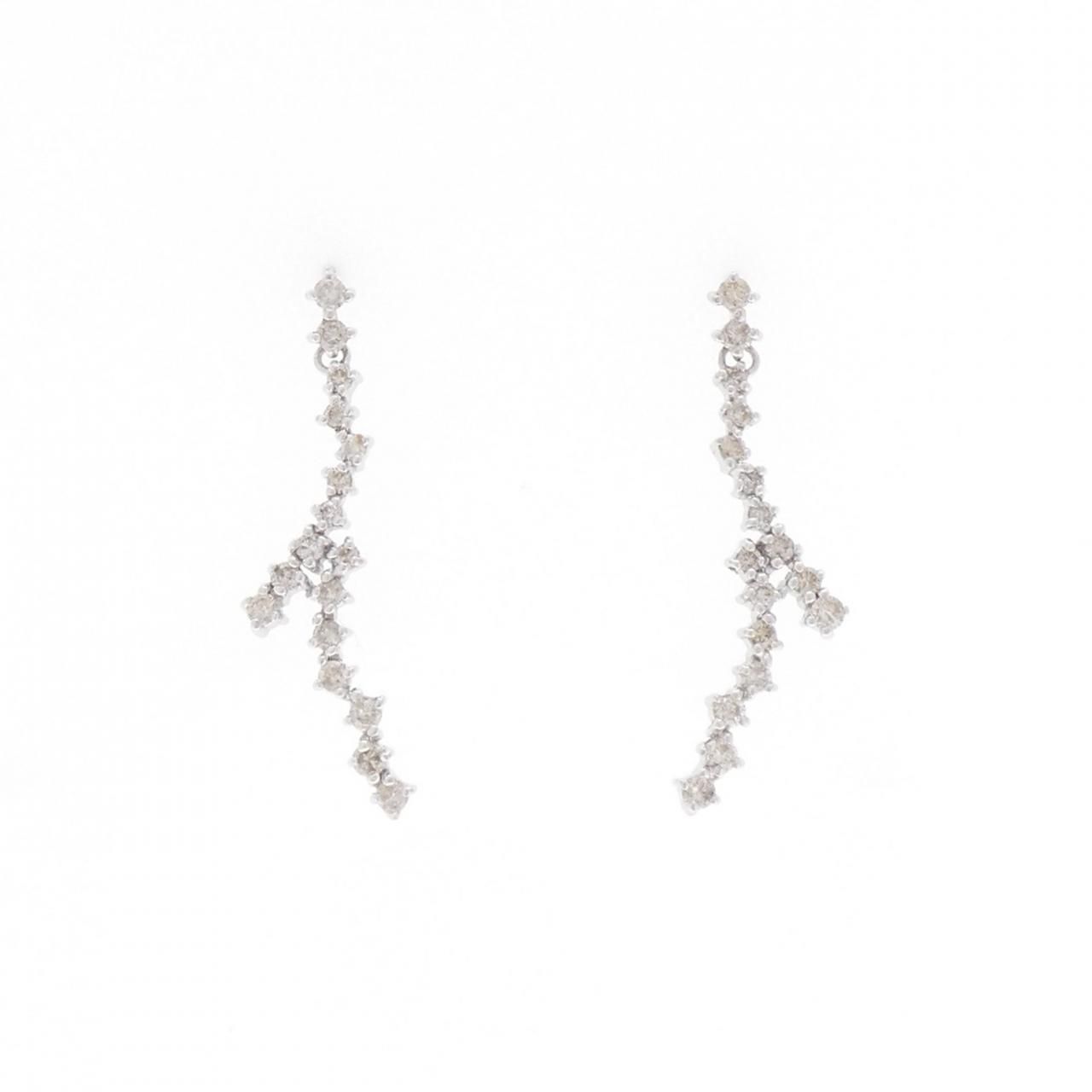 K18WG ダイヤモンド ピアス 0.50CT