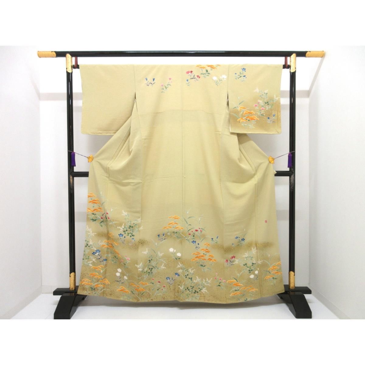 【未使用品】訪問着　友禅金彩加工