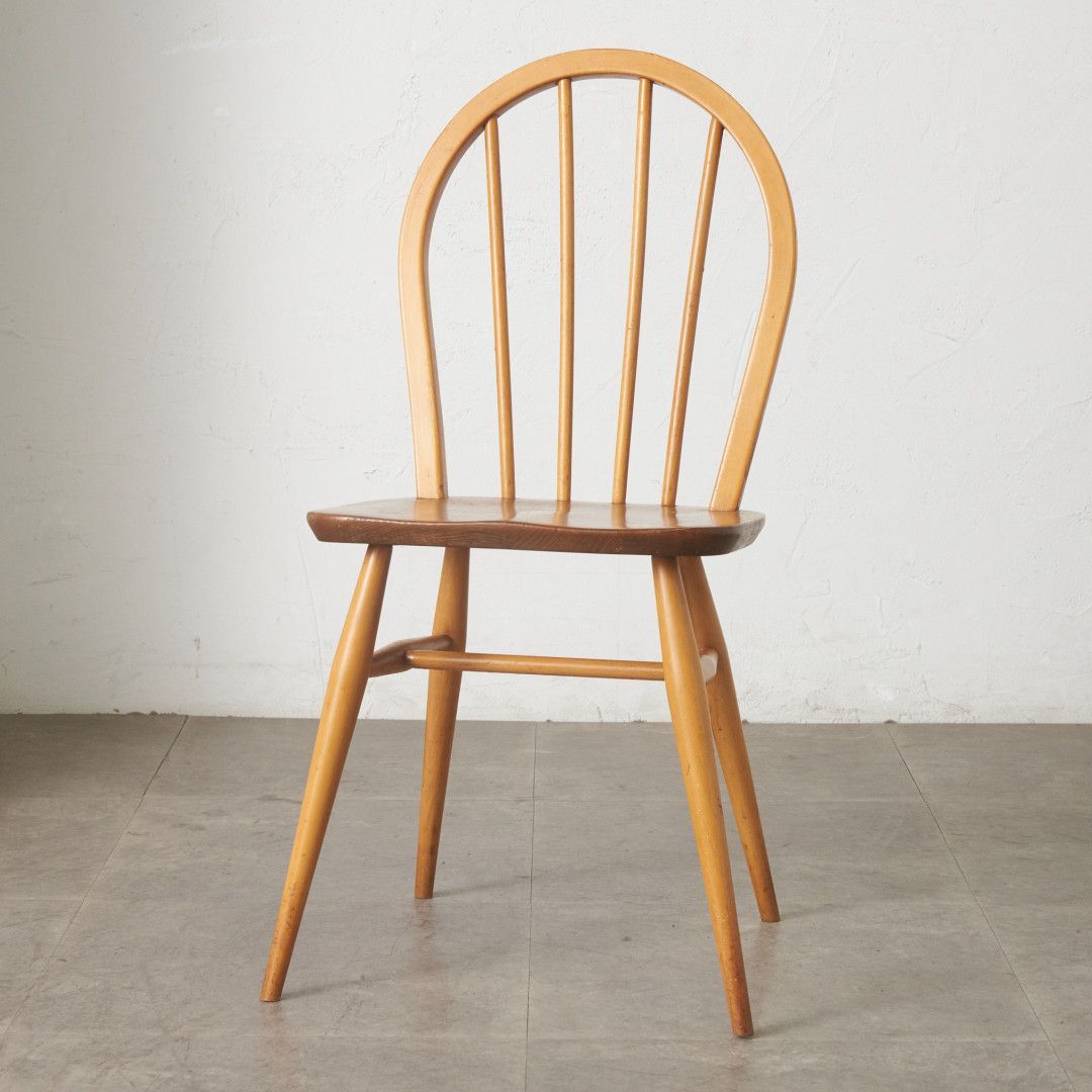 ercol フープバックチェア 4本 スポーク アーコール ダイニングチェア 英国 ヴィンテージ 曲木 椅子 エルム 天然木 イギリス 99041