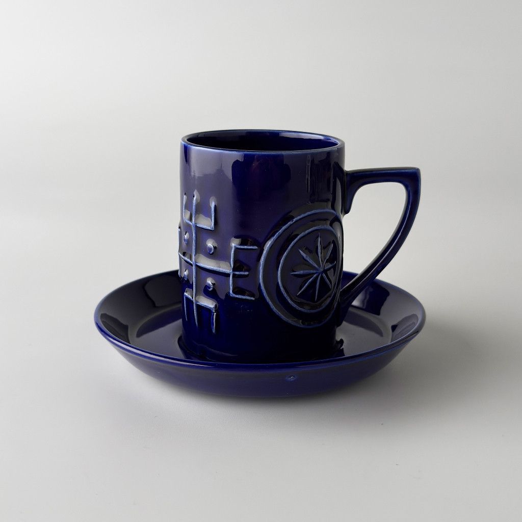 PORTMEIRION Totem カップ&ソーサー 英国 ヴィンテージ コーヒーカップ 食器 ビンテージ 陶器 イギリス ポートメリオン トーテム 99143