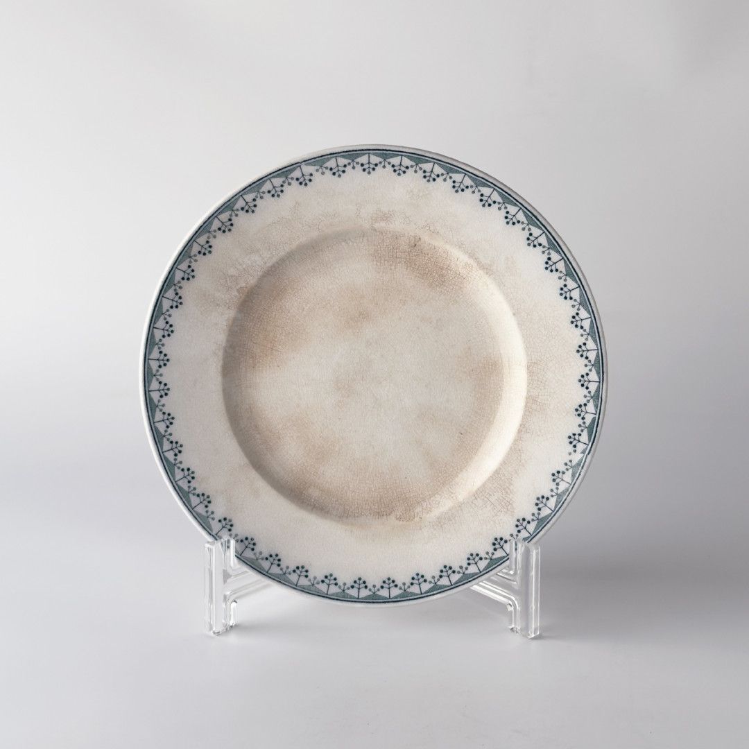 ドイツ アンティーク Villeroy & Boch 脚付き プレート 皿 コンポティエ ヴィンテージ 食器 陶器 クラシック ビレロイ ＆ ボッホ 99199