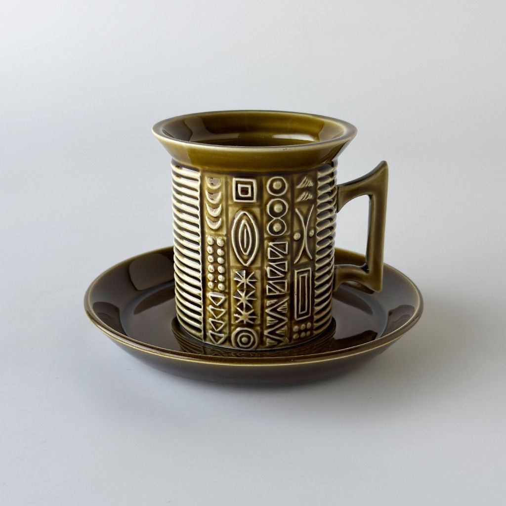 Portmeirion Cypher サイファー カップ＆ソーサー ポートメリオン 幾何学模様 英国 ヴィンテージ イギリス 食器 99222