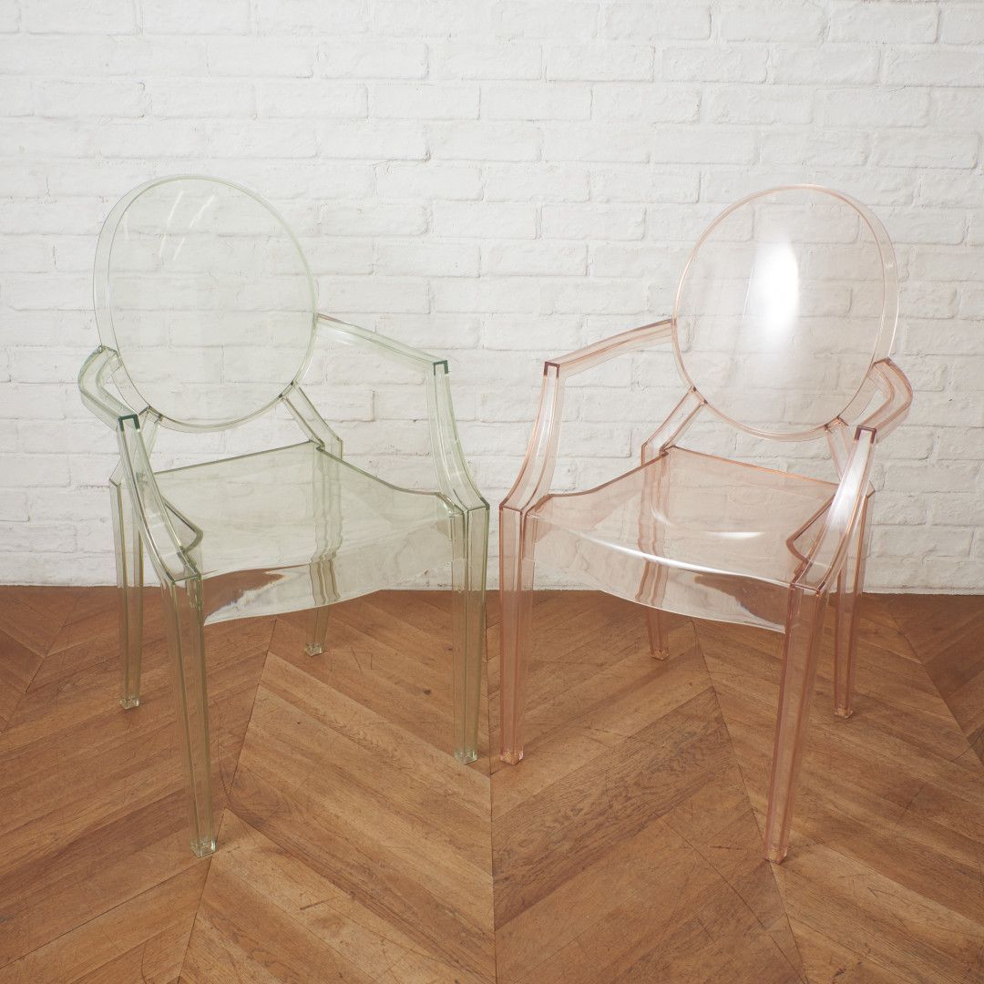 2脚セット カルテル LOUIS GHOST アームチェア スタッキング フィリップ スタルク Kartell ルイゴースト ダイニングチェア 椅子 99564
