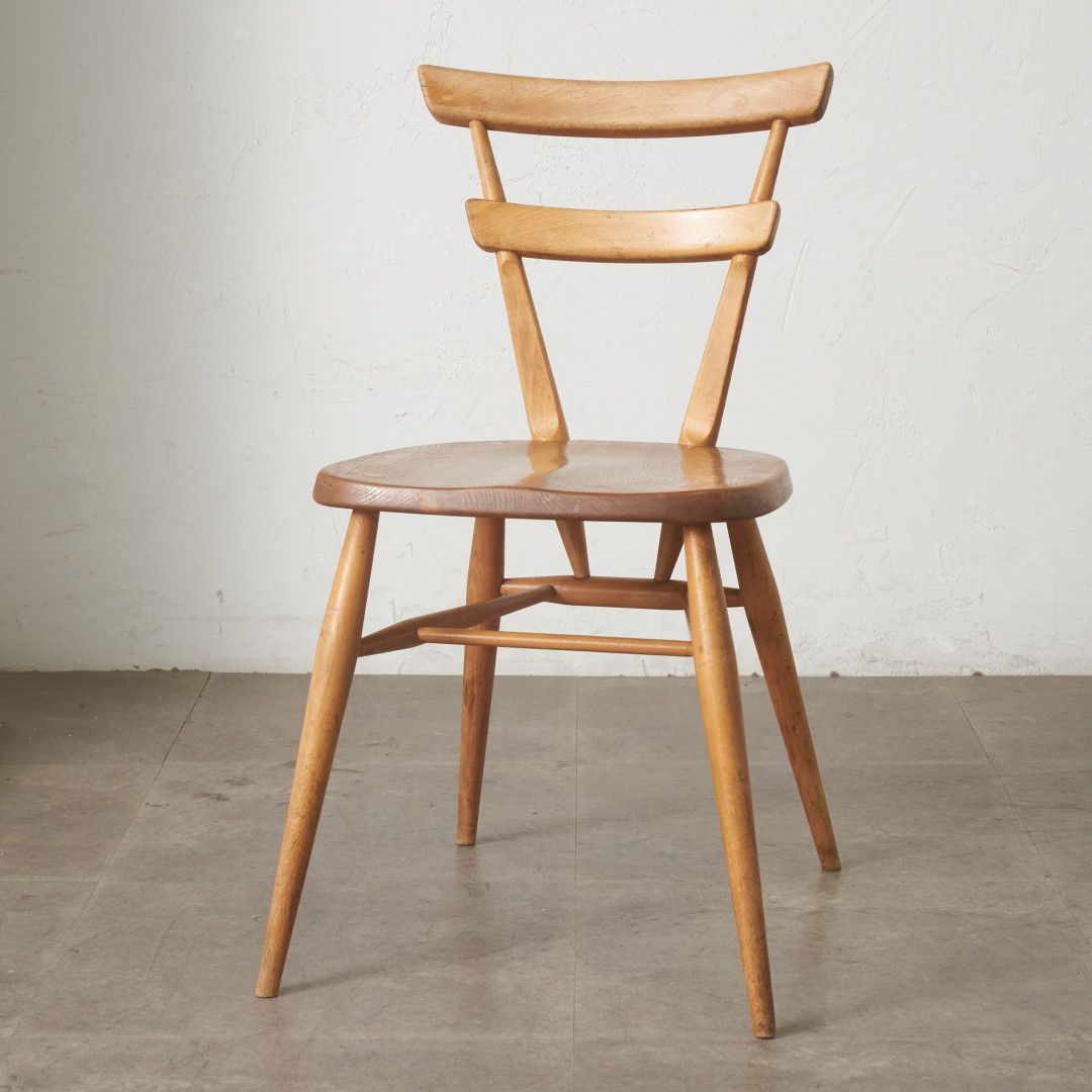 超レア ERCOL スタッキングチェア 英国 ヴィンテージ ダイニングチェア 無垢材 エルム ブナ 木製 イス 椅子 アーコール イギリス 99822
