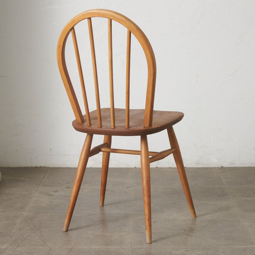 椅子・ソファ イギリス エルム アーコール ERCOL ヴィンテージ 4本 スポーク フープバックチェア ercol 椅子 ダイニングチェア 曲木椅子 材 天然木 英国 シンプル #98201 ercol フープバックチェア 4本 スポーク アーコール ダイニングチェア