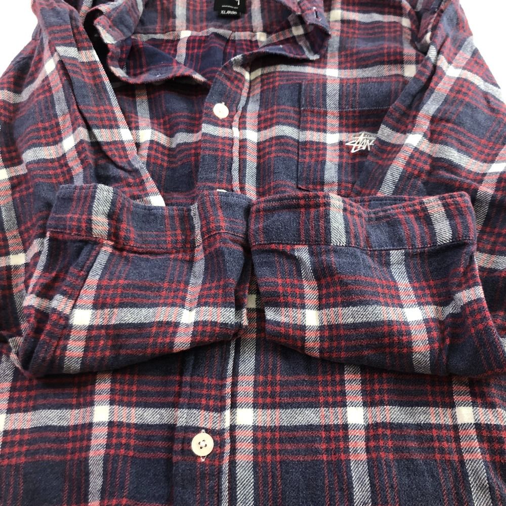 04w6960∞※【中古】 Stussy ステューシー ネルシャツ チェック柄