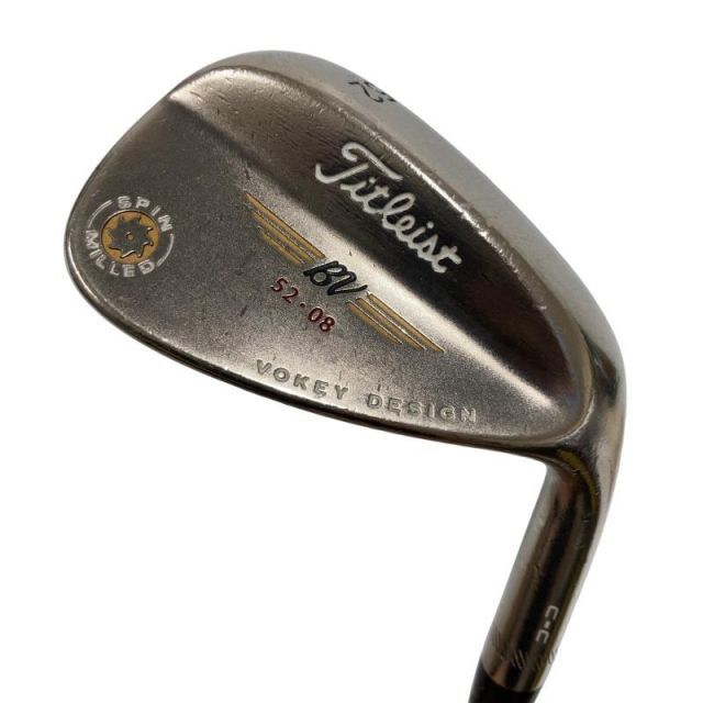 中古】 タイトリスト VOKEY SPIN MILLED C-C ブラックニッケル 52°/08