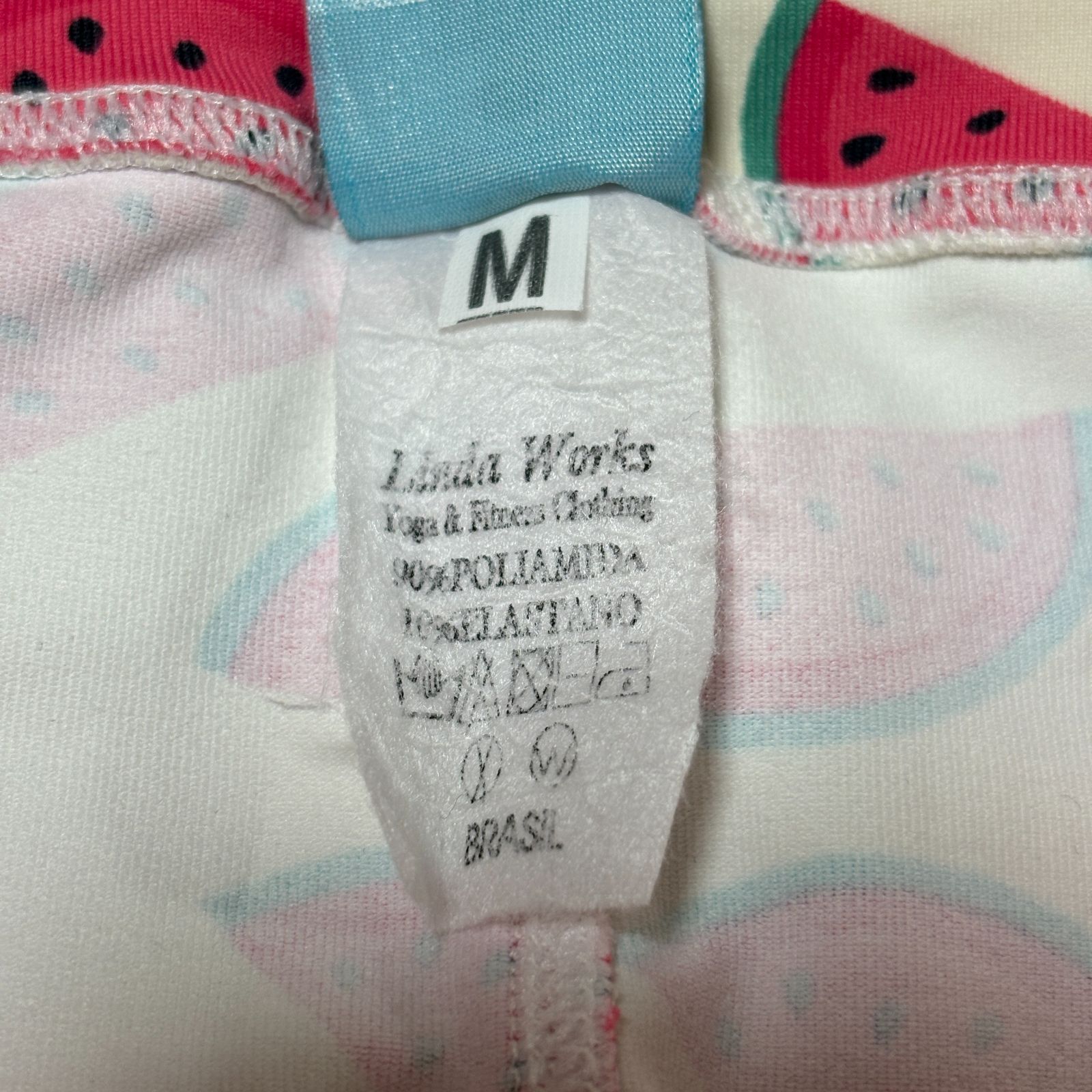 141 Linda Works レギンス M スイカ柄 ヨガウェア 総柄 ストレッチ