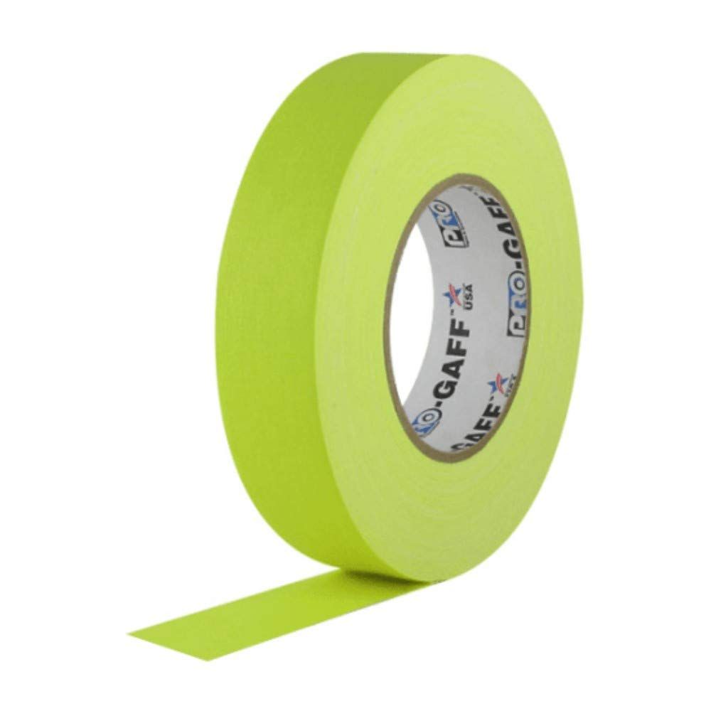 Pro Tapes ガッファーテープ 蛍光イエロー 25mm x 45m カメラ テープ GAFFER TAPE FLUORESCENT