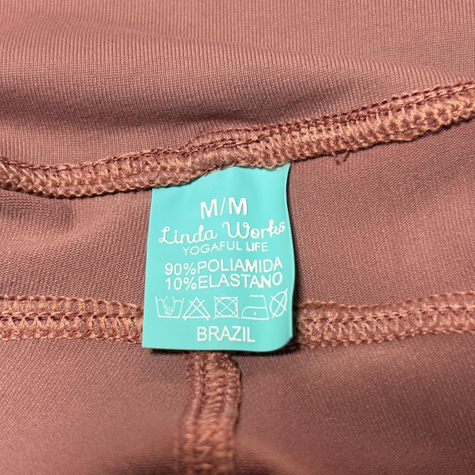 143 Linda Works レギンス M ブラウン系 ヨガウェア ハイウエスト