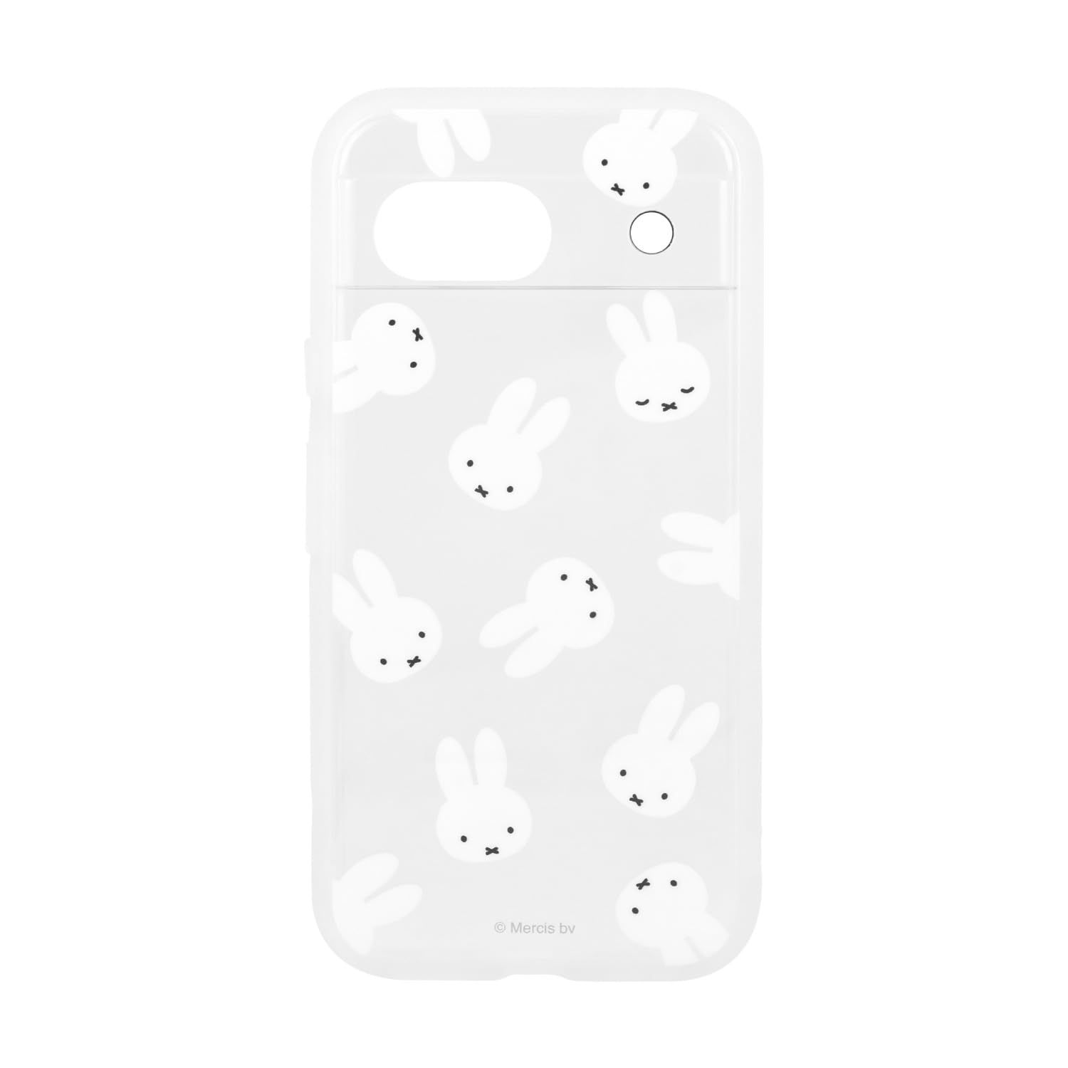 グルマンディーズ ミッフィー IIIIfit Clear(イーフィット クリア) Google Pixel 8a 対応 ケース フェイス総柄 MF-495A [フェイス総柄]