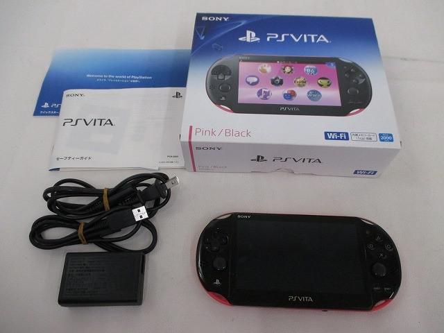 中古品 ゲーム PS Vita 本体 PCH-2000 動作品 ピンク ブラック 箱付き