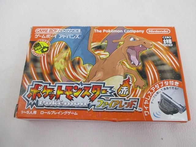 中古品 ゲーム ゲームボーイアドバンス ソフト ポケットモンスター ファイアレッド 箱・説 アダプタ付き