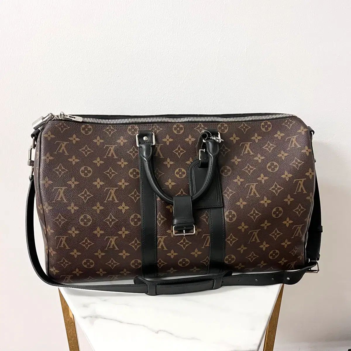 S級/正規品 Louis Vuitton ルイヴィトン キーポル 45 バンドリエール マカサー クロスバック バッグ