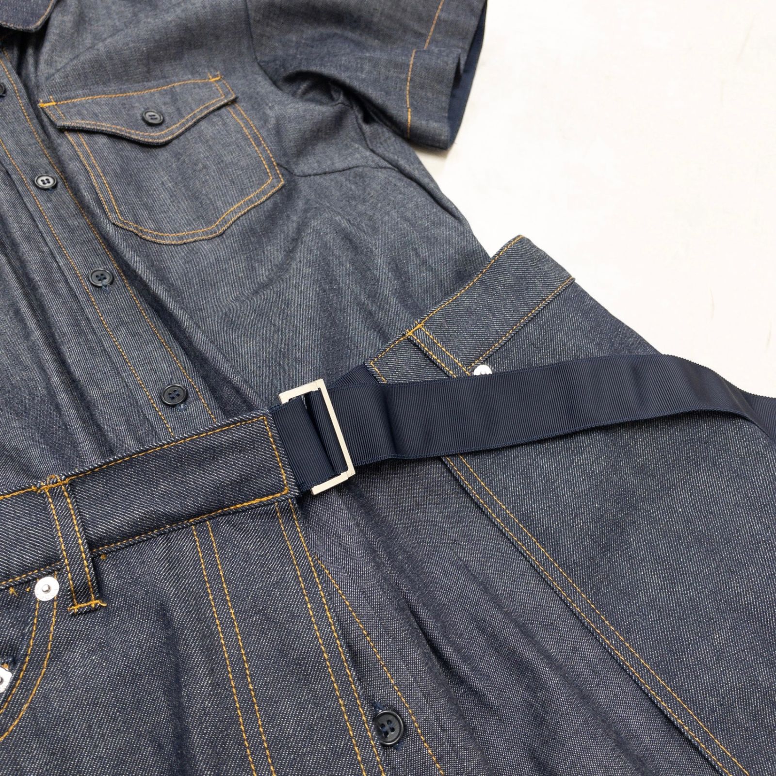 sacai サカイ × A.P.C. アーペーセー デニムワンピース ベルト