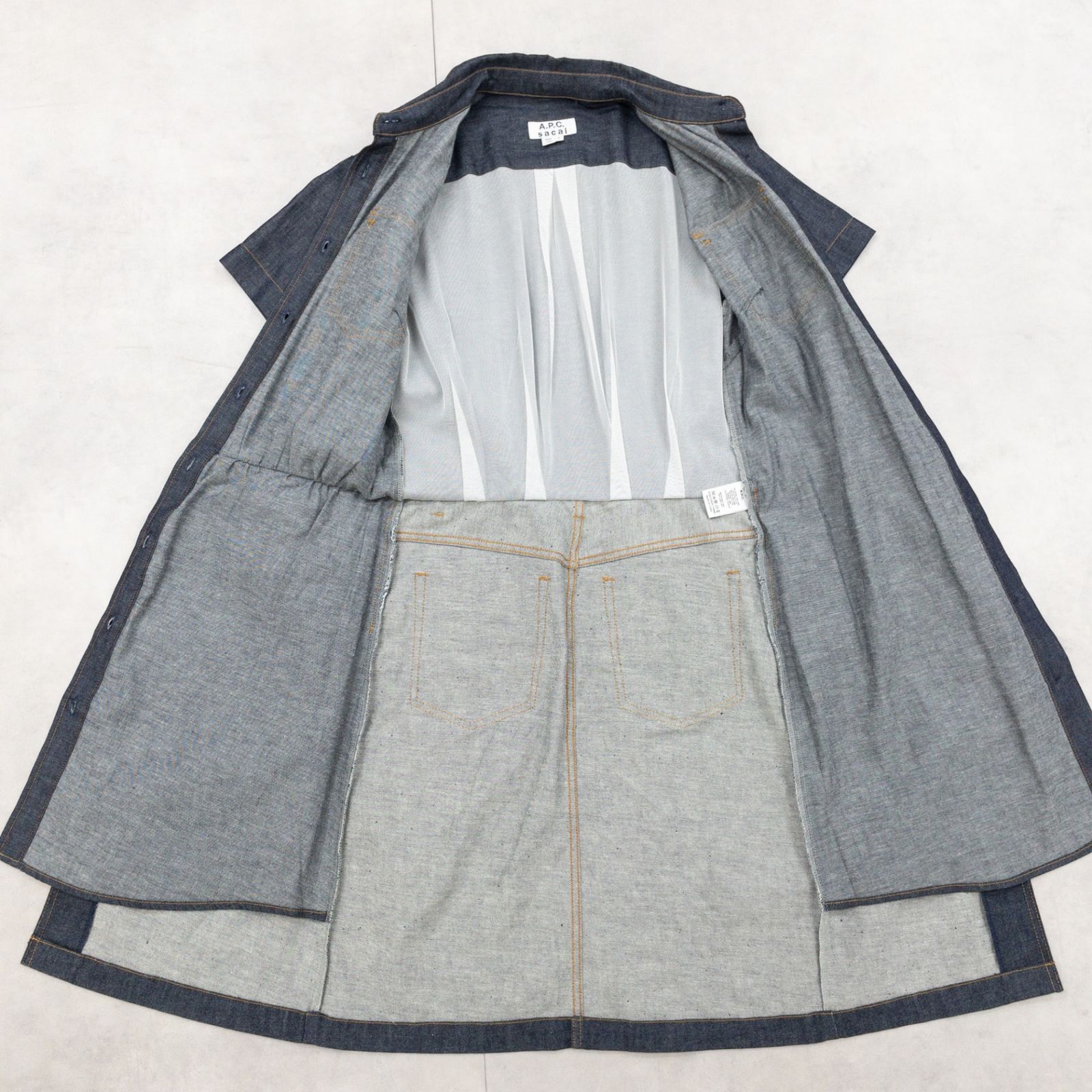 sacai サカイ × A.P.C. アーペーセー デニムワンピース ベルト