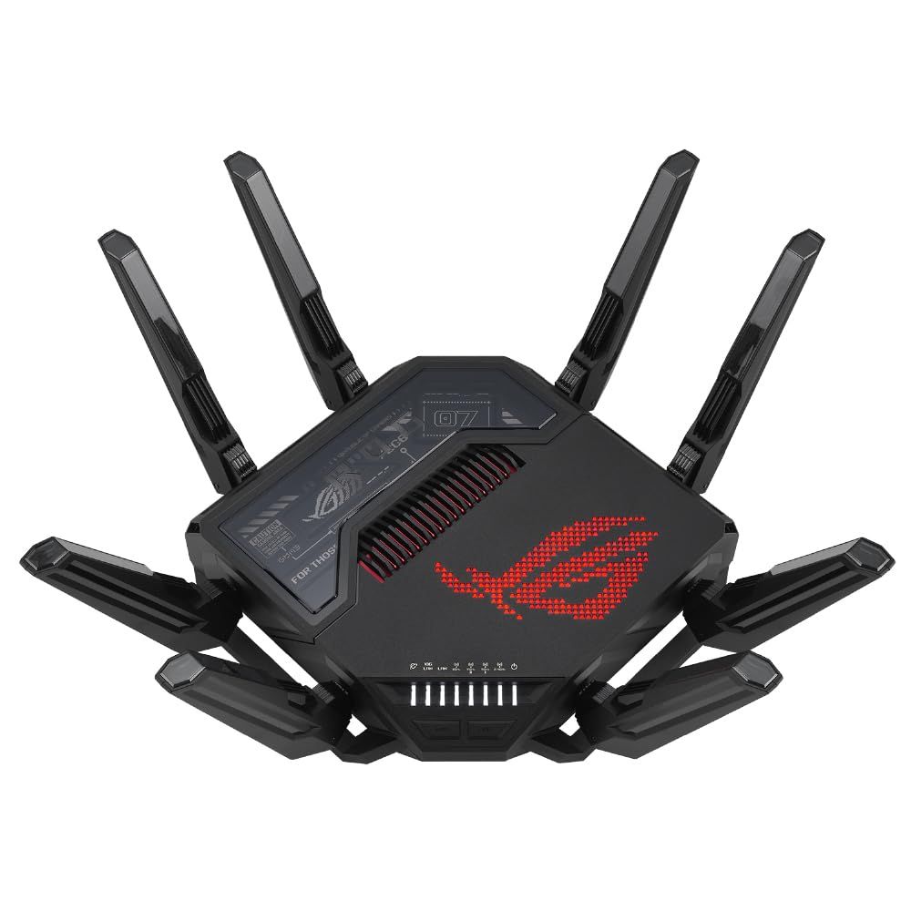 ASUS WiFi ROG Rapture GT-BE98 無線 ルーター 最新規格WiFi7 11529+5764+5764+1376Mbpsクワッドバンドゲーミング デュアル