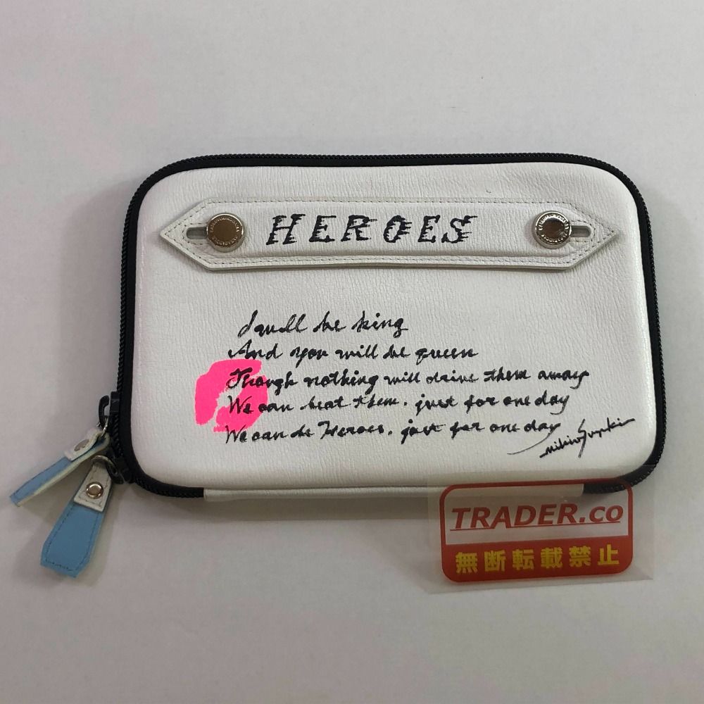 04w6962∞※【中古】 KATSUYUKIKODAMA PARADIDDLE カツユキコダマ パラディドル クラッチバッグ マルチケース HEROES ホワイト 【八王子店】