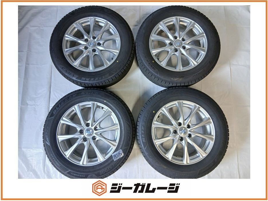中古 ウェッズ NEXTA 17インチ アルミホイール&スタッドレスタイヤ 1台分4本セット (ホイールサイズ) 7.0J-17 +40 5/114.3 (スタッドレスタイヤ) ブリヂストン VRX3 225/60R17 99Q