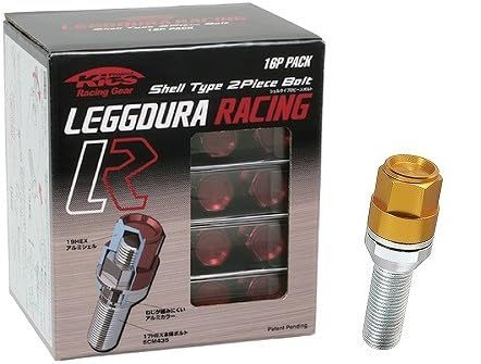 新品 KYO-EI ( 協永産業 ) ホイールボルト LEGGDURA RACING Bolt 【 M14 x P1.5 】 テーパー : 60° 【 首下 : 45mm 】 ゴールド KIC3045A16
