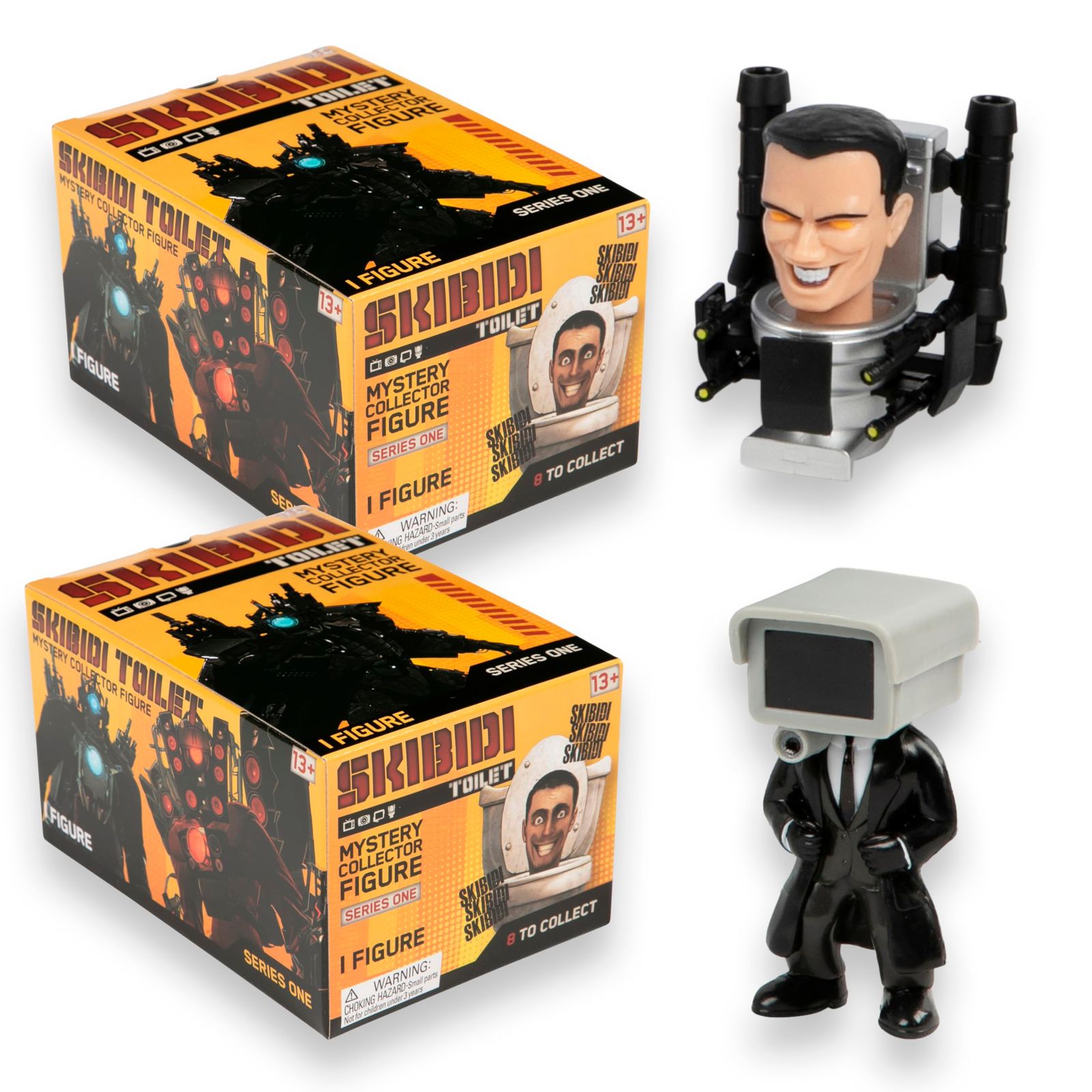 新品 Skibidi トイレミステリーフィギュアコレクターシリーズ、2パック