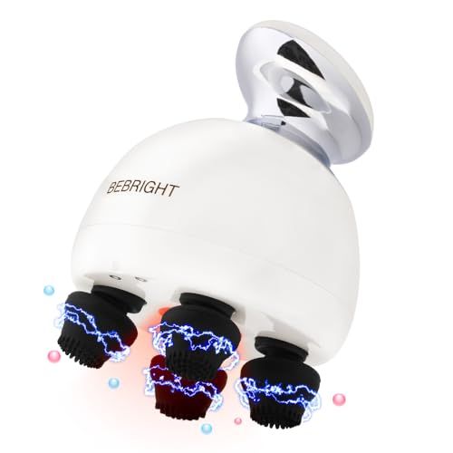 BEBRIGHT 国内メーカー iON HEAD SPA | ヘッドスパ EMS 電動頭皮ブラシ 電気針 イーエムエス スカルプ リフトケア 頭皮ケア フェイスケア 全身適用 スパ 美容 美容家電 防水 赤/青LED機能搭載 ギフト プレゼント ビーブライトt