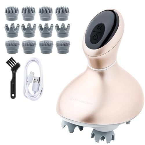 ヘッドスパ [スパサロンメソッド搭載ｘ1日3分の頭皮ケア] MyComfort 美容家電 電動頭皮ブラシ[汚れを取るケア構造] [静音設計ｘ超軽量ｘ防水機能(IPX7)搭載] [これ一台でフェイスケアｘスカルプケアｘボディケア] ギフト プレゼント に (ゴt