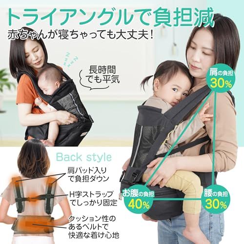 保育士推薦×ベビモこどもに掲載】ヒップシート 抱っこ紐 抱っこひも
