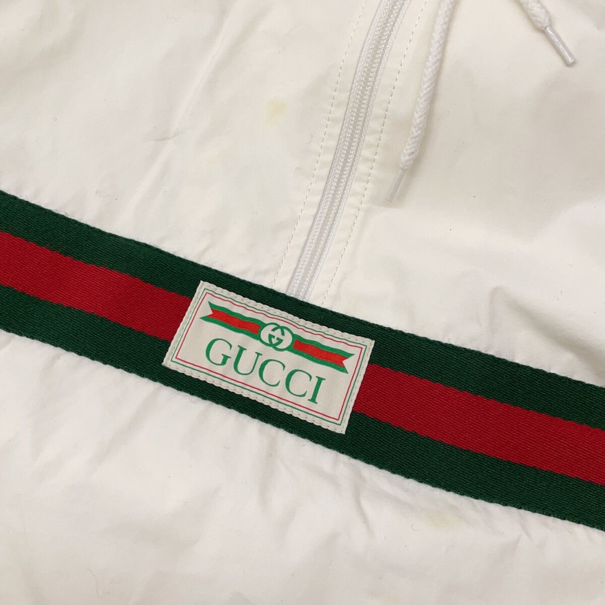 GUCCI グッチ 594861 ホワイト シェリーライン アノラックパーカー 48 