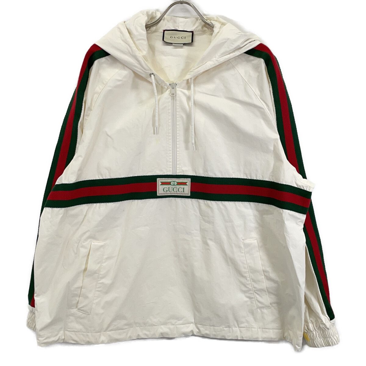GUCCI グッチ 594861 ホワイト シェリーライン アノラックパーカー 48