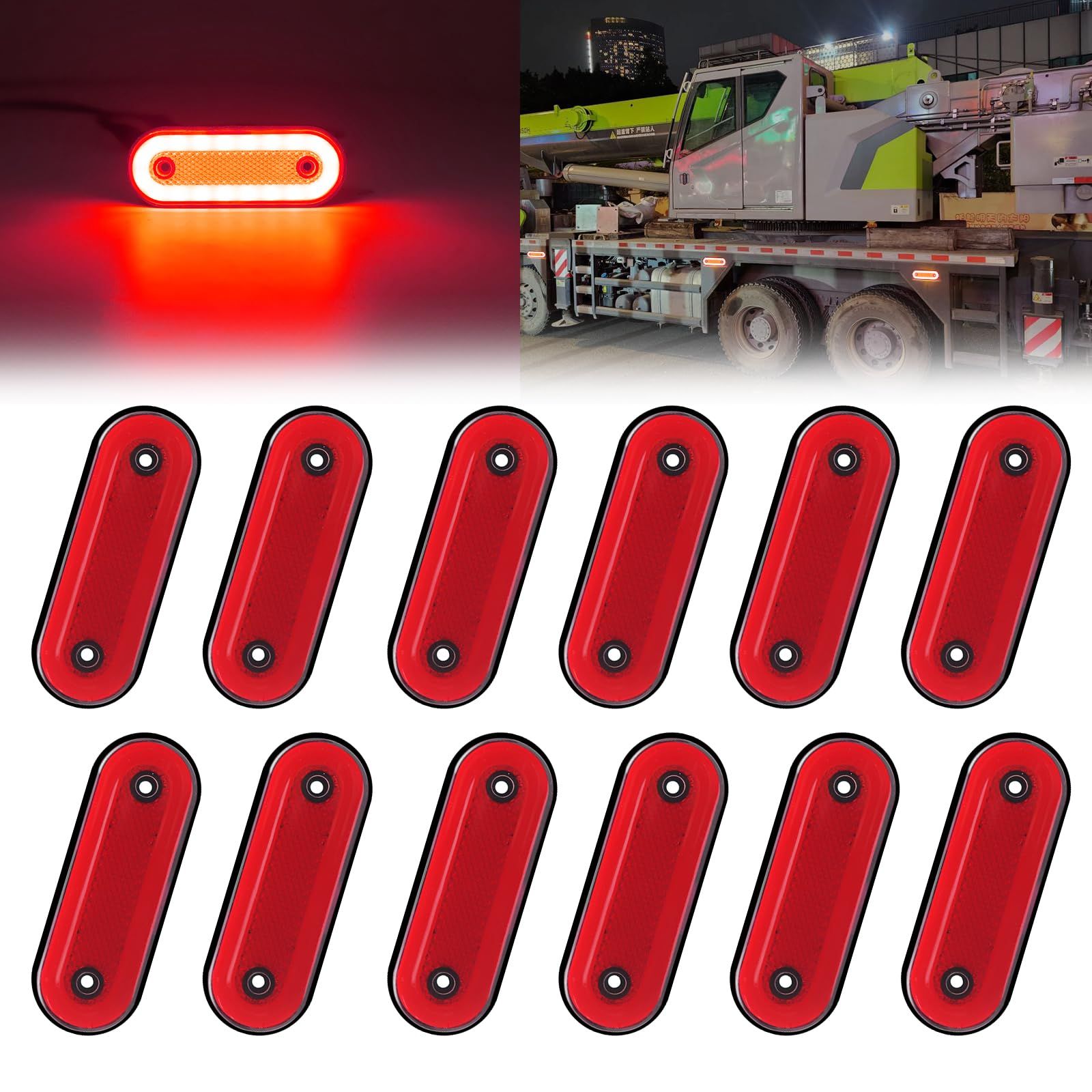 Xuzimaoyi サイドマーカーランプ 12v 24v led マーカーランプトラック 