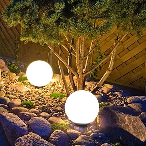 翌朝まで点灯!! 明るさ100ルーメン【GWSOLAR 庭園灯ボール 直径25cm】Smart Lighting ソーラーライト リモコンで点灯時間選び 昼光色・電球色・白色調節 お庭 ガーデン 玄関先 芝生 花壇など明るく照らす「照明用途」ボールラ 国内発送