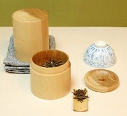 【倉庫】茶筒 茶さじ付き 日本製 ＩＴＵＴＵ 茶葉約100g用 ラルース La Luz イツツ お茶葉 お茶の葉 入れ 収納 日本茶 紅茶 食卓 卓上 おしゃれ 天然木 木製 木 ギフト 新生活 【送料無料】
